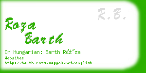 roza barth business card